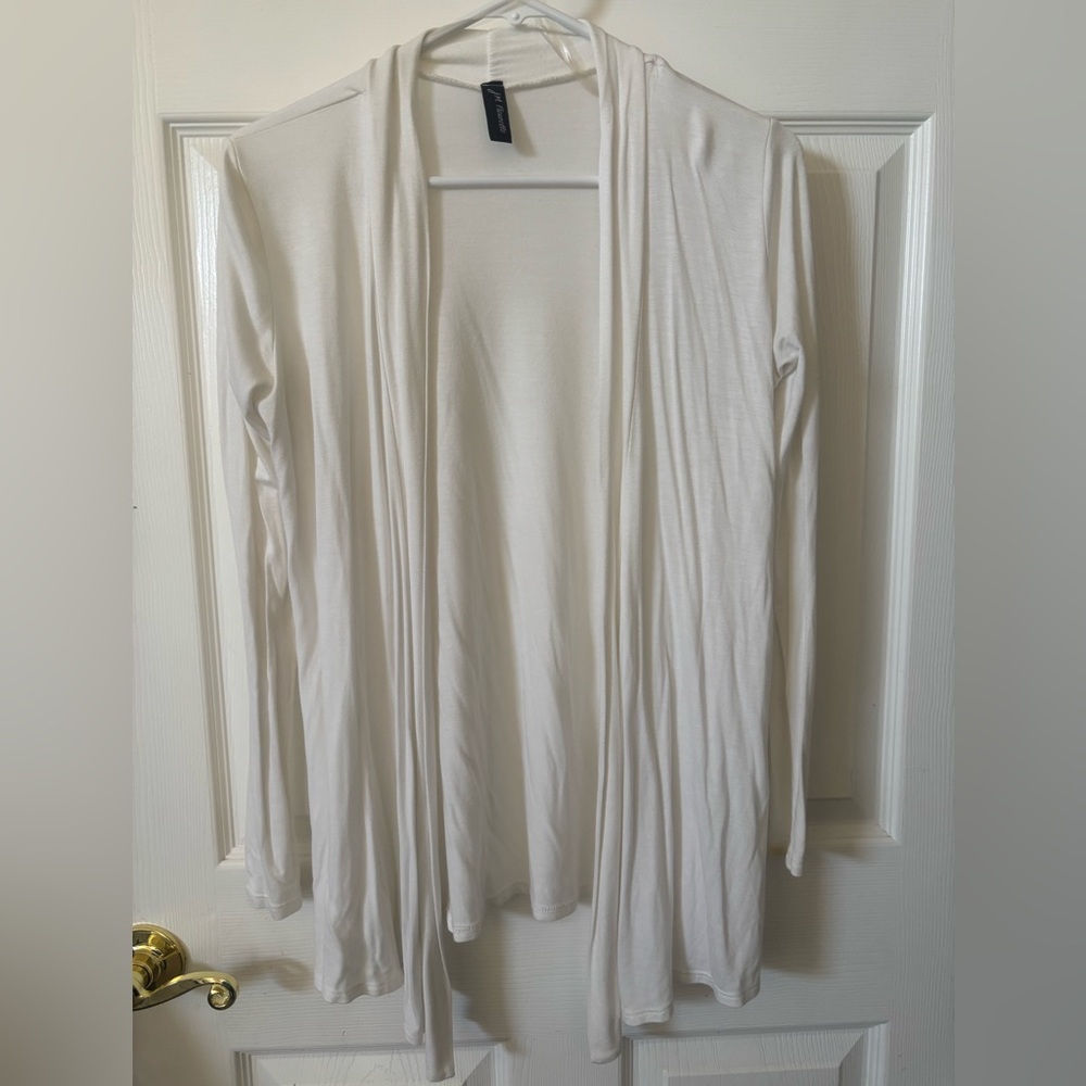 Women’s Cream White Open Cardigan Size M